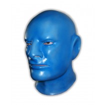 Blue Latex Mask Full Over The Head